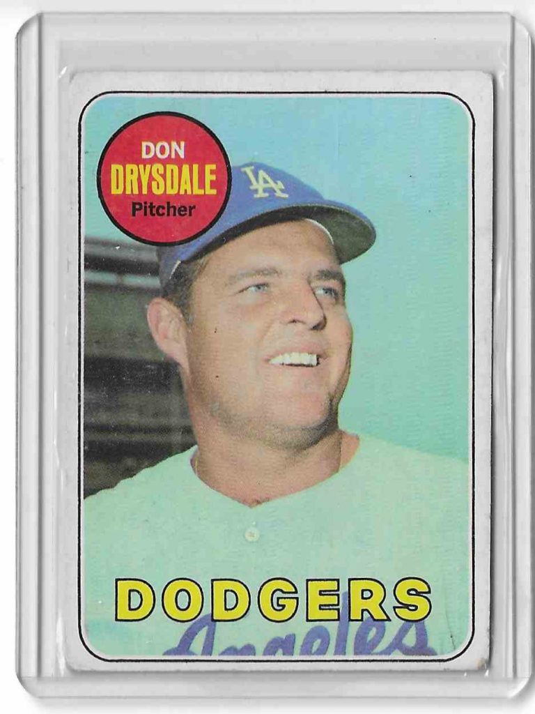 1969 Topps 400 Don Drysdale